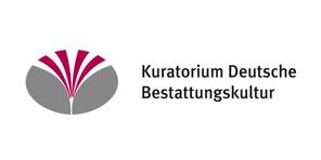 Logo des Kuratoriums Deutsche Bestattungskultur mit stilisiertem, schalenförmigem Symbol und Schriftzug.